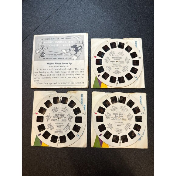 1958 View-Master Mighty Mouse 3-Reel Set B5261 - Picture 1 of 10